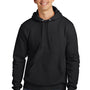 Jerzees Mens Eco Premium Moisture Wicking Hooded Sweatshirt Hoodie w/ Pouch Pocket - Ink Black