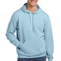 Jerzees Mens Eco Premium Moisture Wicking Hooded Sweatshirt Hoodie w/ Pouch Pocket - Heather Cloud Blue