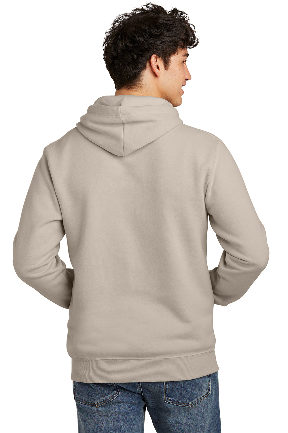 Jerzees 700M/700MR Mens Eco Premium Moisture Wicking Hooded Sweatshirt Hoodie w/ Pouch Pocket Putty Model Back