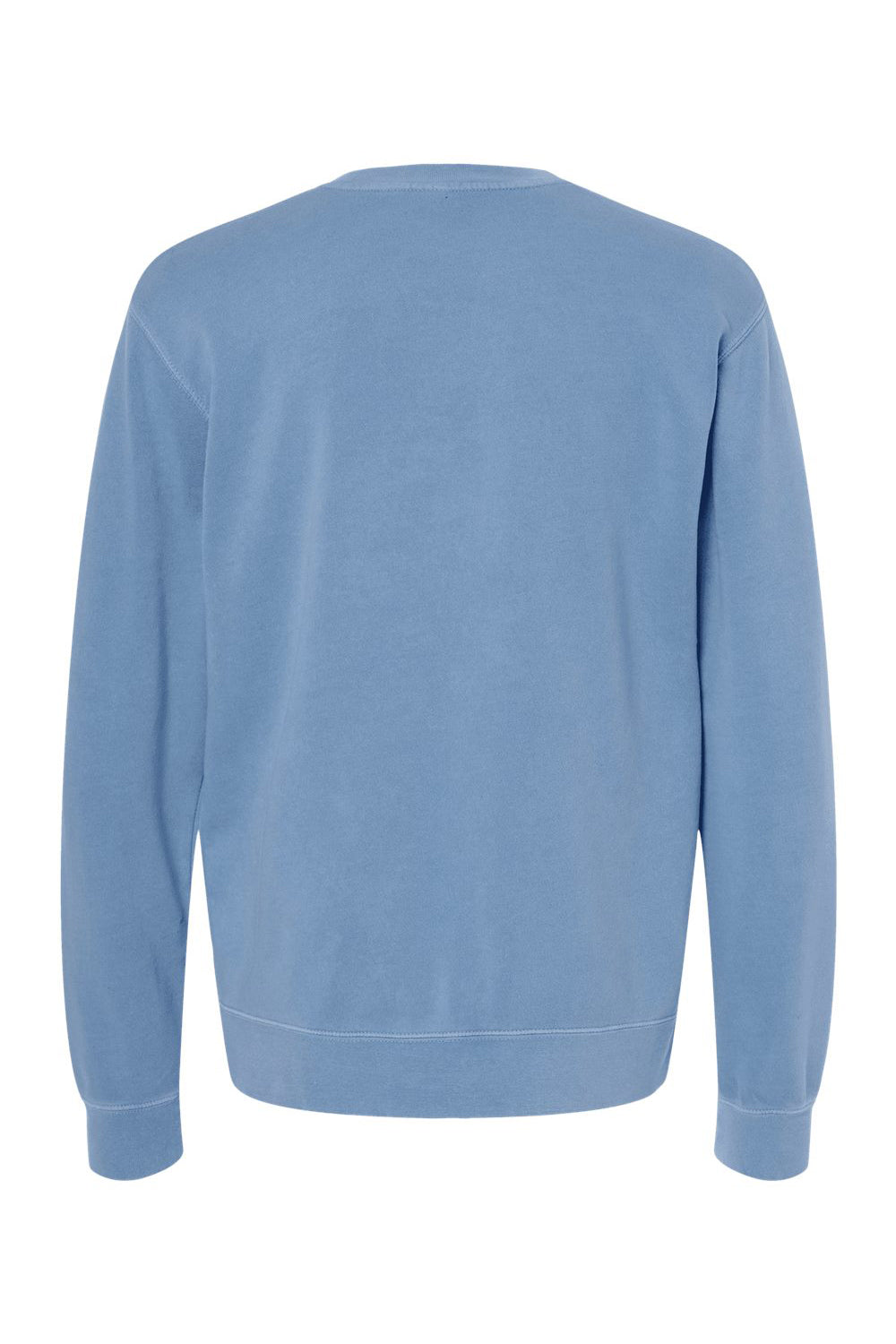 Independent Trading Co. PRM3500 Mens Pigment Dyed Crewneck Sweatshirt Light Blue Flat Back