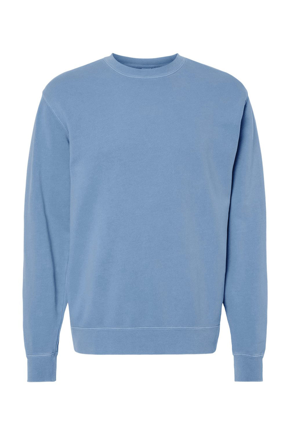 Independent Trading Co. PRM3500 Mens Pigment Dyed Crewneck Sweatshirt Light Blue Flat Front