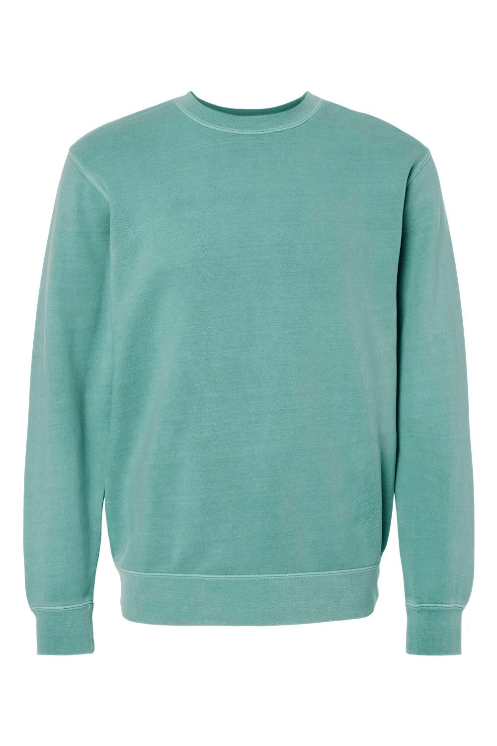 Independent Trading Co. PRM3500 Mens Pigment Dyed Crewneck Sweatshirt Mint Green Flat Front