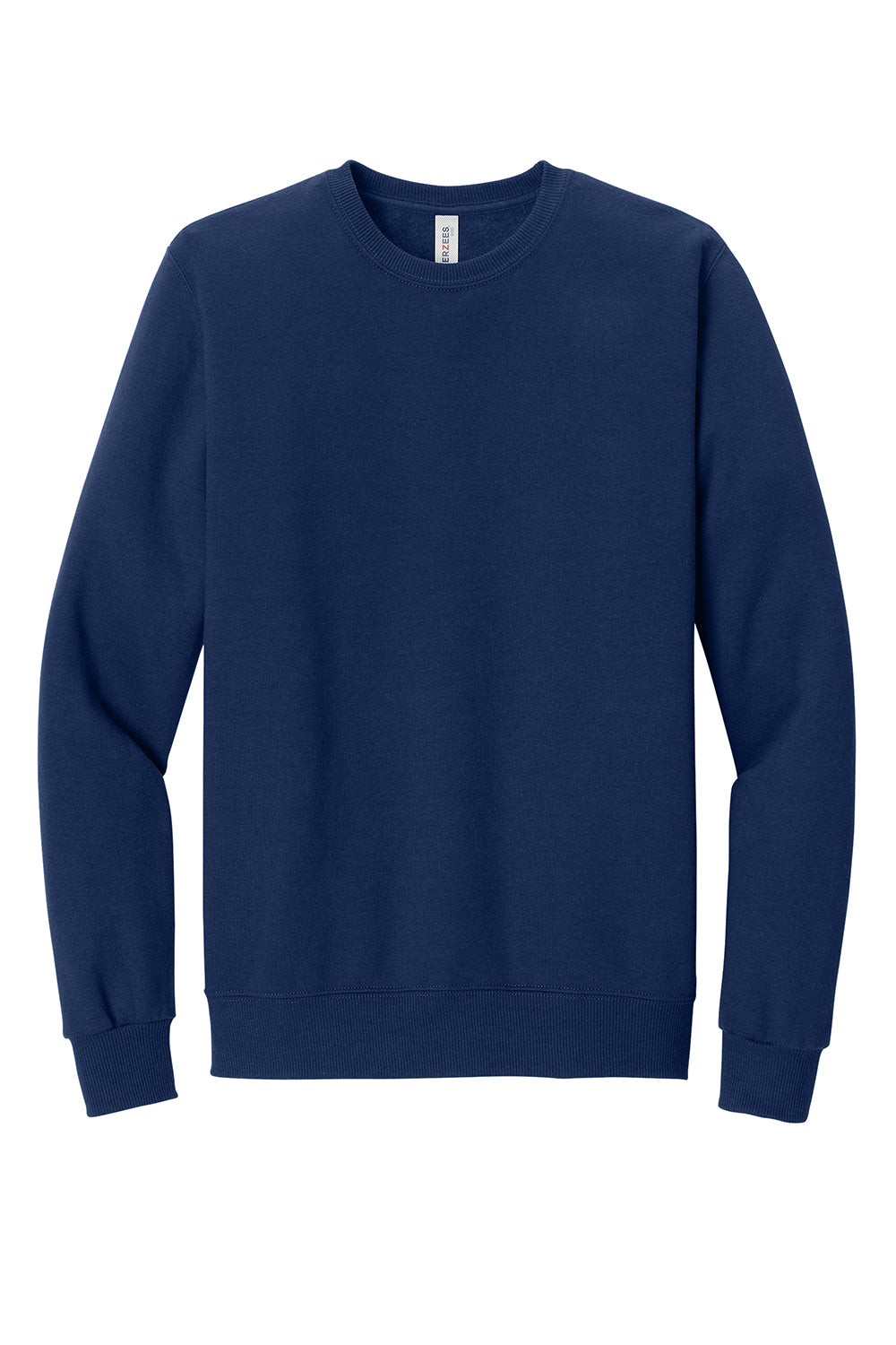 Jerzees 701M/701MR Mens Eco Premium Moisture Wicking Crewneck Sweatshirt Navy Blue Flat Front