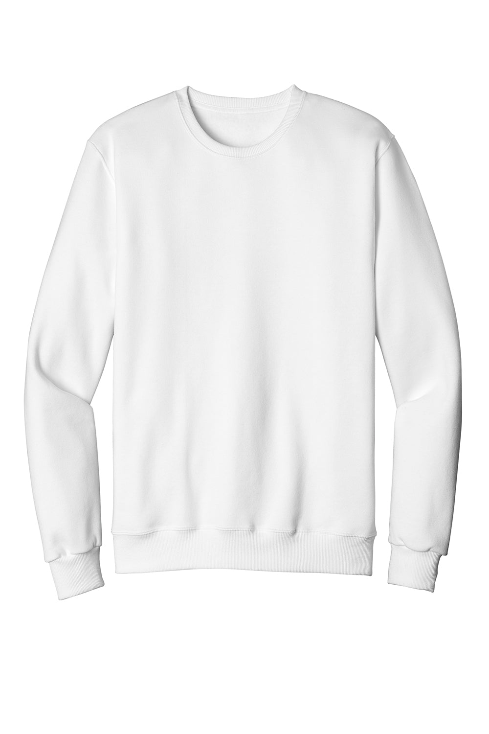 Jerzees 701M/701MR Mens Eco Premium Moisture Wicking Crewneck Sweatshirt White Flat Front