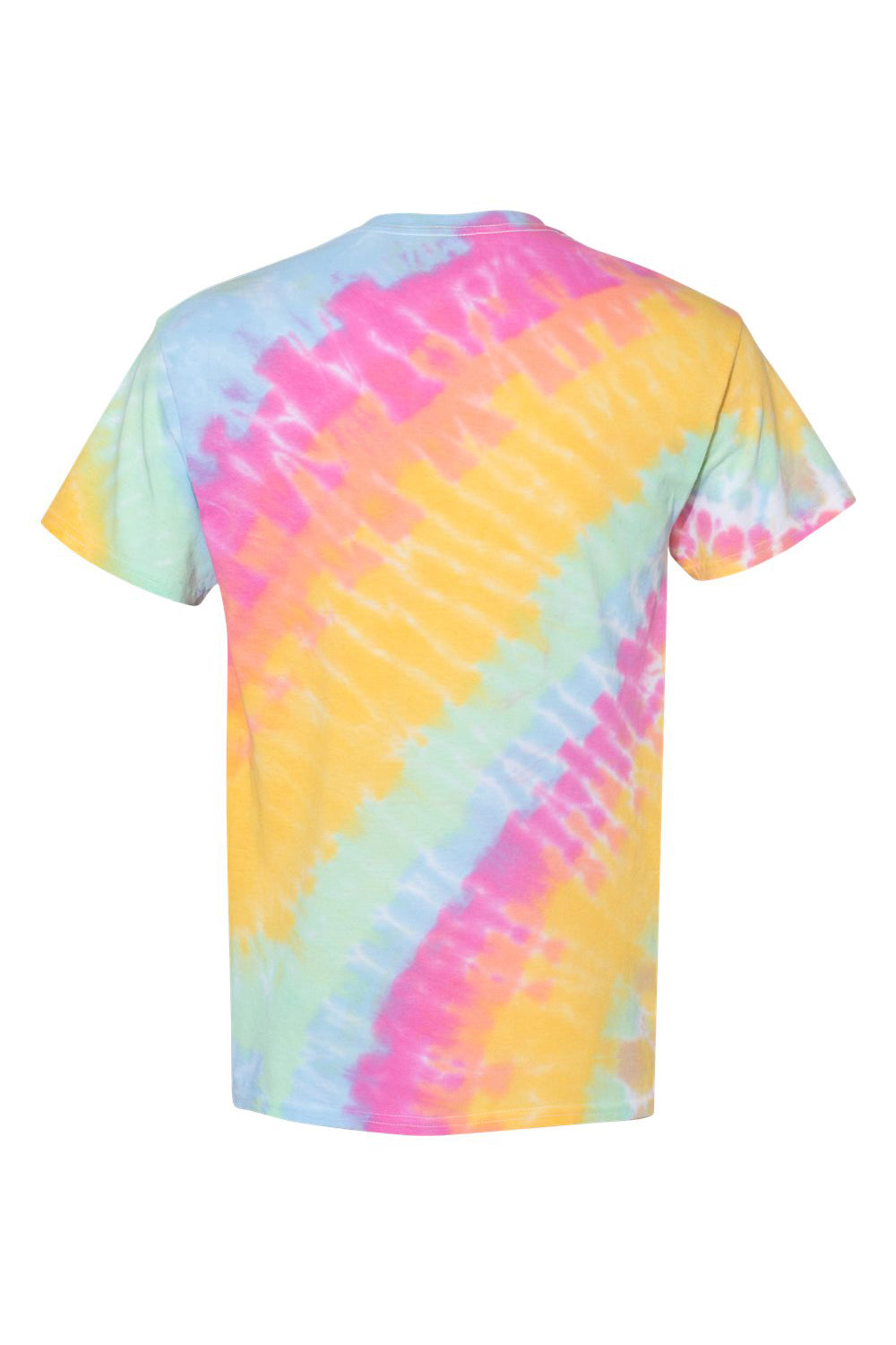 Dyenomite 200TL Mens Tilt Tie Dyed Short Sleeve Crewneck T-Shirt Aerial Flat Back