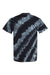 Dyenomite 200TL Mens Tilt Tie Dyed Short Sleeve Crewneck T-Shirt Black Flat Back