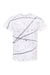 Dyenomite 200SL Mens Splatter Short Sleeve Crewneck T-Shirt White/Black Flat Front