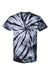 Dyenomite 200CC Mens Contrast Cyclone Tie Dyed Short Sleeve Crewneck T-Shirt Black Flat Back