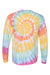 Dyenomite 240MS Mens Spiral Tie Dyed Long Sleeve Crewneck T-Shirt Aerial Spiral Flat Back