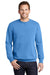 Port & Company PC098 Mens Beach Wash Fleece Crewneck Sweatshirt Blue Moon Model Front