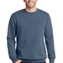 Port & Company Mens Beach Wash Fleece Crewneck Sweatshirt - Denim Blue