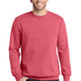 Port & Company Mens Beach Wash Fleece Crewneck Sweatshirt - Fruit Punch Pink