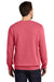 Port & Company PC098 Mens Beach Wash Fleece Crewneck Sweatshirt Fruit Punch Pink Model Back