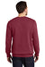 Port & Company PC098 Mens Beach Wash Fleece Crewneck Sweatshirt Merlot Red Model Back