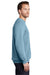 Port & Company PC098 Mens Beach Wash Fleece Crewneck Sweatshirt Mist Blue Model Side