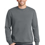 Port & Company Mens Beach Wash Fleece Crewneck Sweatshirt - Pewter Grey