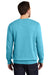 Port & Company PC098 Mens Beach Wash Fleece Crewneck Sweatshirt Tidal Wave Blue Model Back