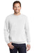 Port & Company PC098 Mens Beach Wash Fleece Crewneck Sweatshirt White Model Front