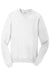 Port & Company PC098 Mens Beach Wash Fleece Crewneck Sweatshirt White Flat Front