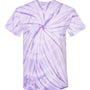 Dyenomite Mens Cyclone Pinwheel Tie Dyed Short Sleeve Crewneck T-Shirt - Lavender - NEW