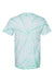 Dyenomite 200CY Mens Cyclone Pinwheel Tie Dyed Short Sleeve Crewneck T-Shirt Mint Green Flat Back