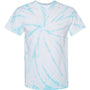 Dyenomite Mens Cyclone Pinwheel Tie Dyed Short Sleeve Crewneck T-Shirt - Pale Turquoise - NEW