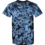 Dyenomite Mens Crystal Tie Dyed Short Sleeve Crewneck T-Shirt - Black/Columbia - NEW