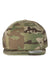 Yupoong 6089M Mens Premium Flat Bill Snapback Hat Multicam Green Flat Front