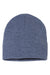 Sportsman SP08 Mens Beanie Heather Navy Blue Flat Front