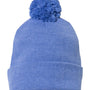 Sportsman Mens Pom-Pom Cuffed Beanie - Heather Royal Blue - NEW