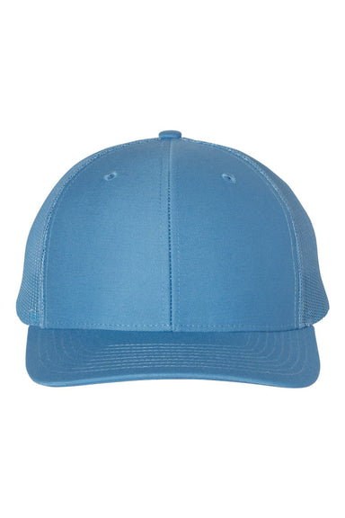 Richardson 112 Mens Snapback Trucker Hat Columbia Blue Flat Front