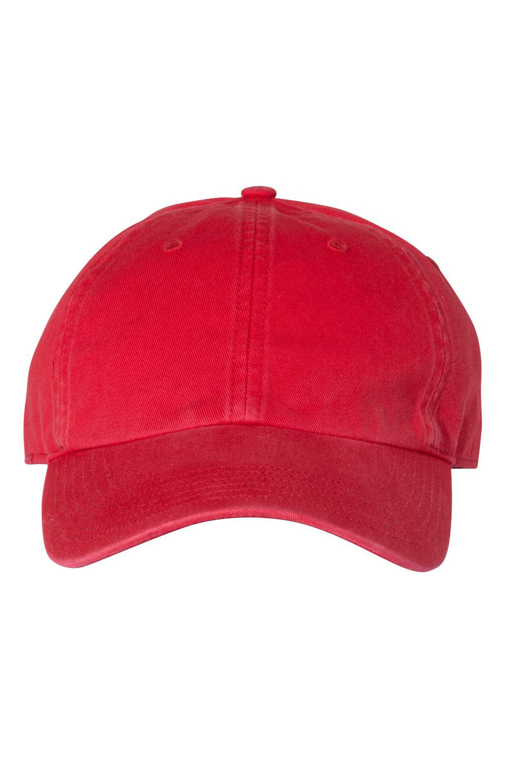 Richardson 320 Mens Washed Dad Hat Red Flat Front