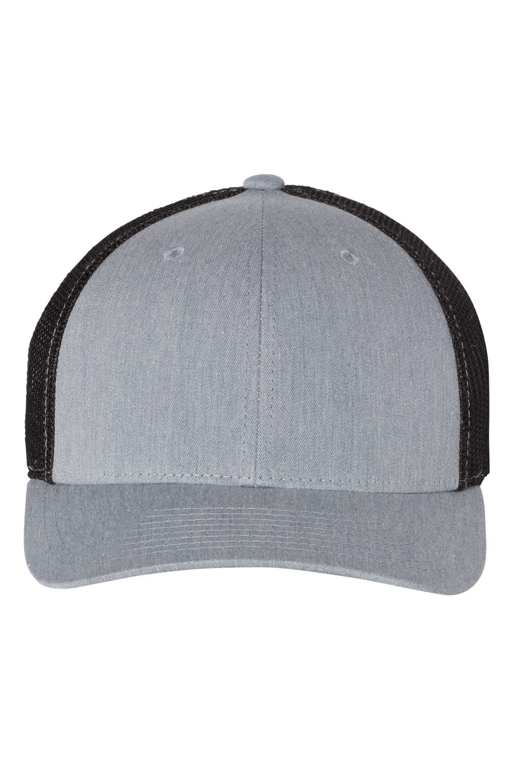 Richardson 110 Mens R-Flex Trucker Hat Heather Grey/Black Flat Front