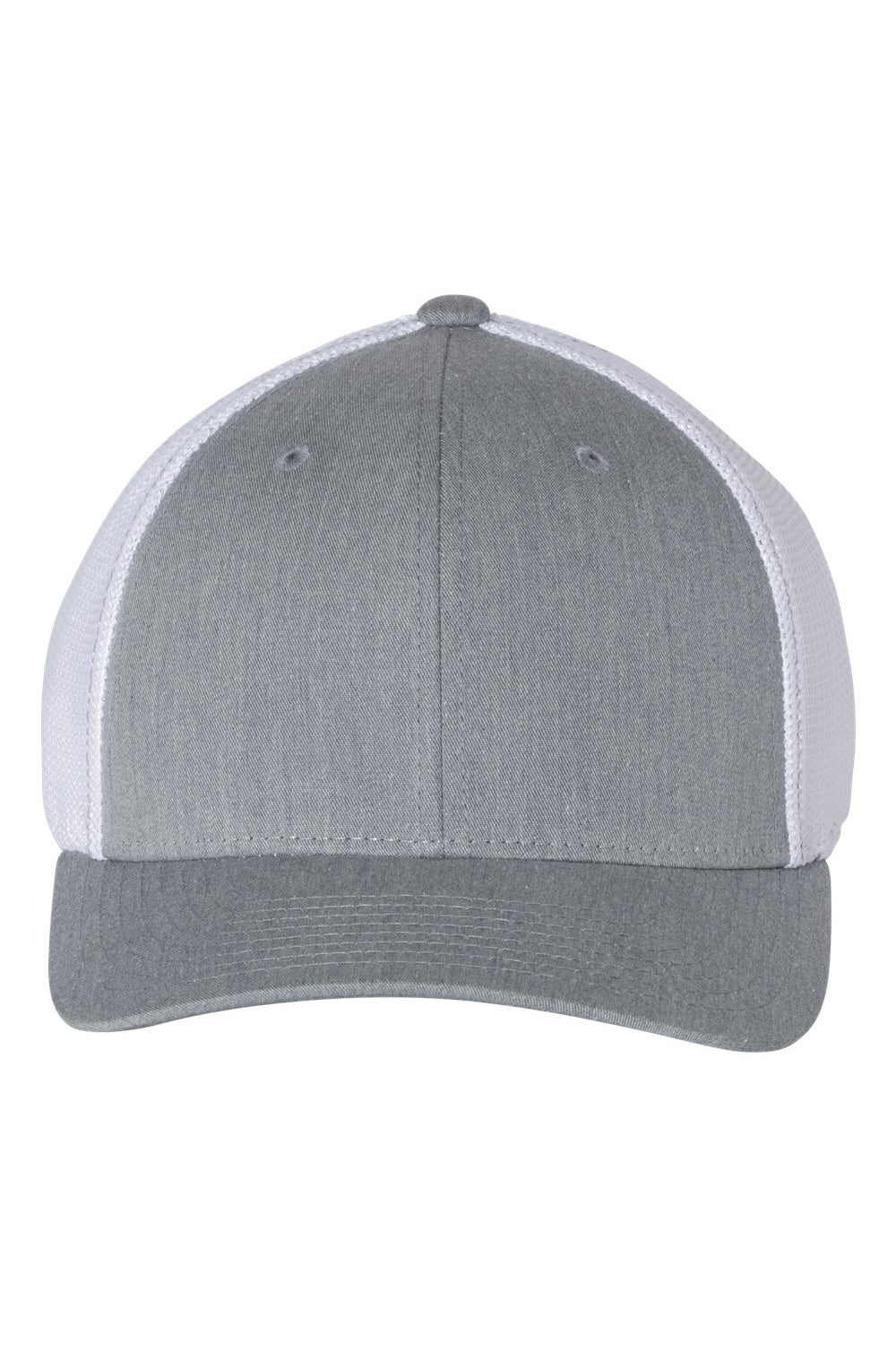 Richardson 110 Mens R-Flex Trucker Hat Heather Grey/White Flat Front