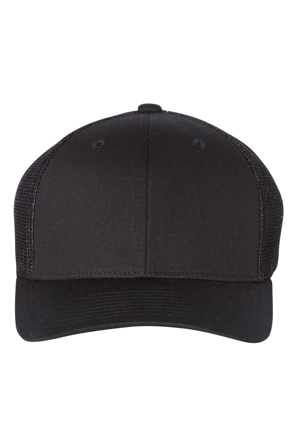 Richardson 110 Mens R-Flex Trucker Hat Black Flat Front