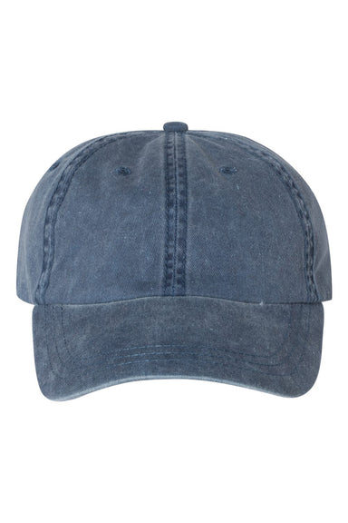 Sportsman SP500 Mens Pigment Dyed Hat Navy Blue Flat Front