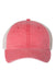 Sportsman SP510 Mens Pigment Dyed Trucker Hat Red/Stone Flat Front