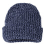 Sportsman Mens Chunky Cuffed Beanie - Navy Blue/White - NEW