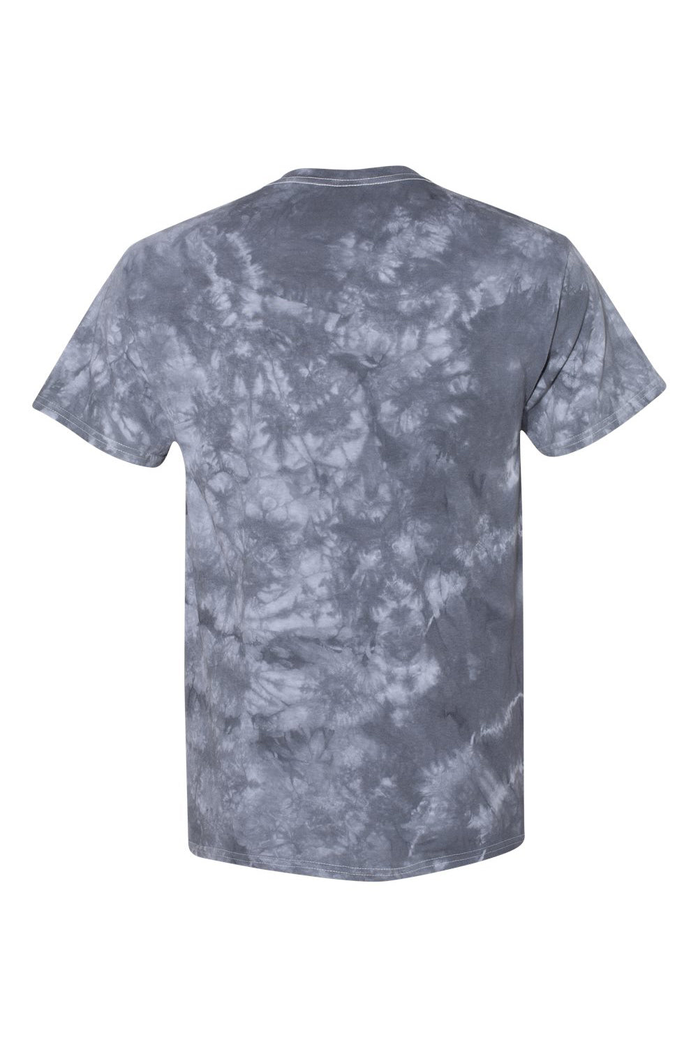 Dyenomite 200CR Mens Crystal Tie Dyed Short Sleeve Crewneck T-Shirt Silver Grey Flat Back