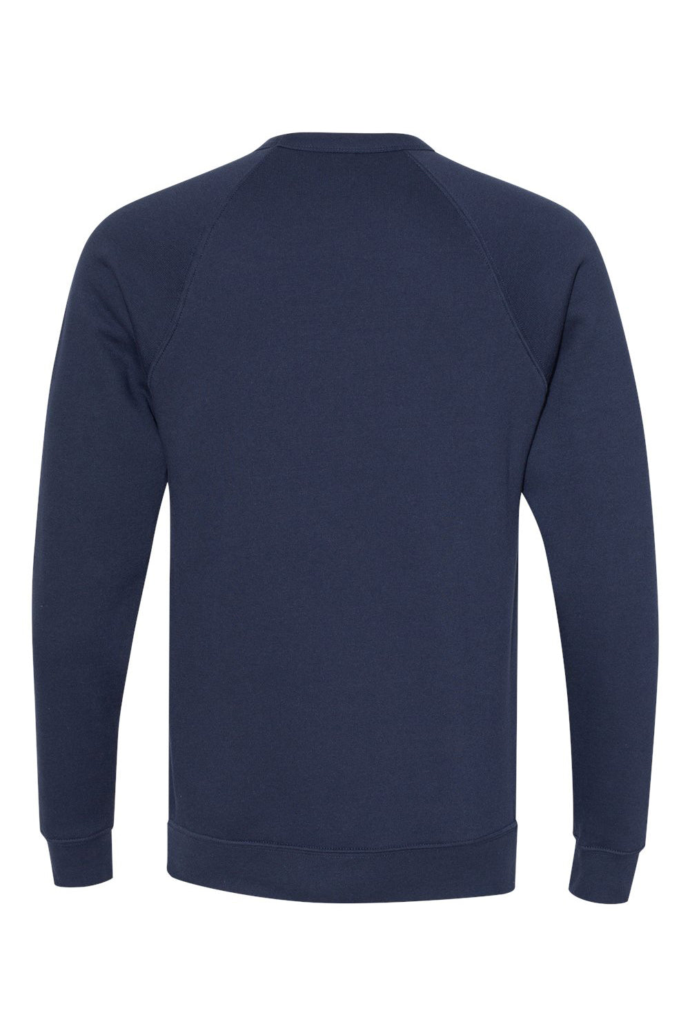 Bella + Canvas BC3901/3901 Mens Sponge Fleece Crewneck Sweatshirt Navy Blue Flat Back