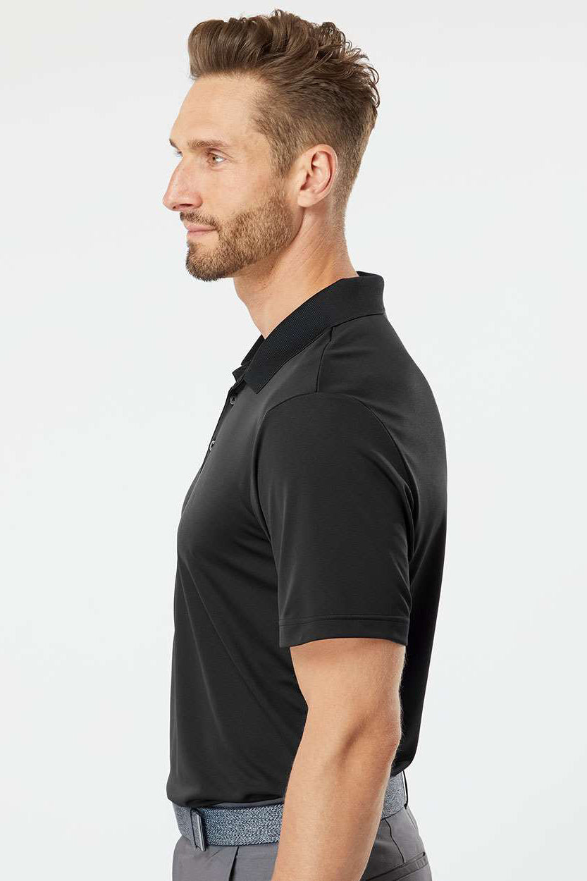 Adidas A230 Mens Performance UPF 50+ Short Sleeve Polo Shirt Black Model Side