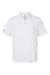 Adidas A230 Mens Performance UPF 50+ Short Sleeve Polo Shirt White Flat Front