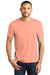 District DM130 Mens Perfect Tri Short Sleeve Crewneck T-Shirt Heather Dusty Peach Model Front