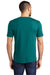 District DM130 Mens Perfect Tri Short Sleeve Crewneck T-Shirt Heather Teal Blue Model Back