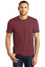 District DM130 Mens Perfect Tri Short Sleeve Crewneck T-Shirt Maroon Frost Model Front