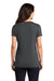 District DM130L Womens Perfect Tri Short Sleeve Crewneck T-Shirt Charcoal Grey Model Back