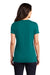 District DM130L Womens Perfect Tri Short Sleeve Crewneck T-Shirt Heather Teal Blue Model Back