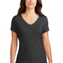 District Womens Perfect Tri Short Sleeve V-Neck T-Shirt - Black Frost