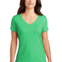 District Womens Perfect Tri Short Sleeve V-Neck T-Shirt - Green Frost