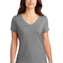 District Womens Perfect Tri Short Sleeve V-Neck T-Shirt - Grey Frost